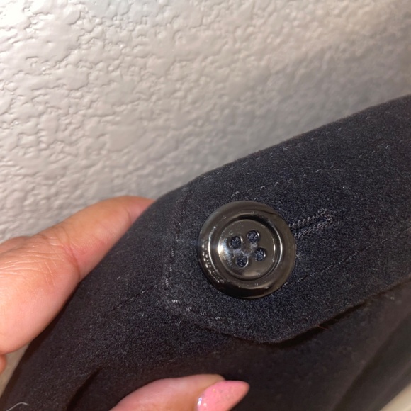 BURBERRY Kensington Black Wool Cashmere Double Breasted Trench Size 4 - Picture 11 of 15